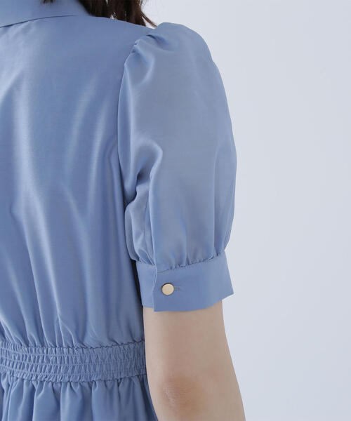 NATURAL BEAUTY BASIC（ナチュラルビューティーベーシック）の「◇シアーシャツワンピース（シャツワンピース・レディース・ダークブラウン/ブルー・SMALL/MEDIUM）」の7枚目の写真