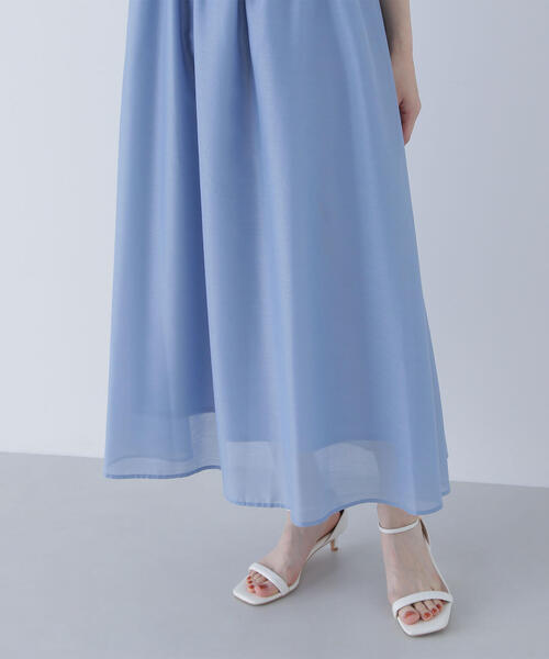 NATURAL BEAUTY BASIC（ナチュラルビューティーベーシック）の「◇シアーシャツワンピース（シャツワンピース・レディース・ダークブラウン/ブルー・SMALL/MEDIUM）」の8枚目の写真