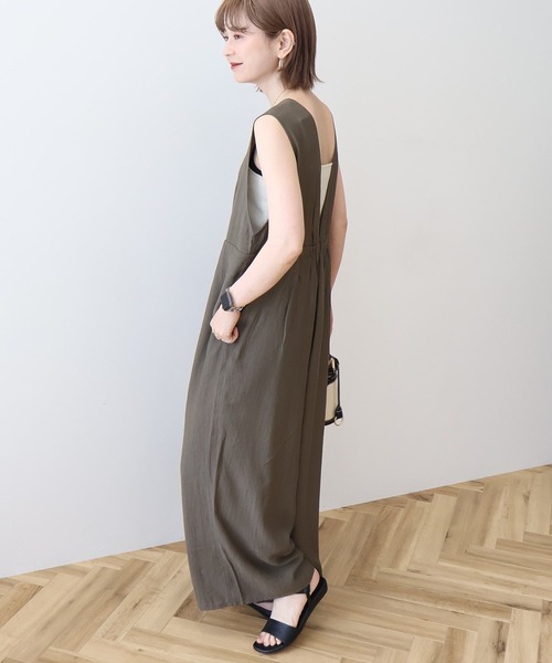 AMERICAN HOLIC（アメリカンホリック）の「バックシャンオールインワン（つなぎ/オールインワン・レディース・ブラック/ネイビー/カーキ・L/M）」の4枚目の写真