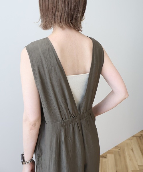 AMERICAN HOLIC（アメリカンホリック）の「バックシャンオールインワン（つなぎ/オールインワン・レディース・ブラック/ネイビー/カーキ・L/M）」の6枚目の写真