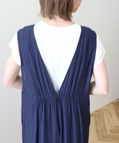 AMERICAN HOLIC（アメリカンホリック）の「バックシャンオールインワン（つなぎ/オールインワン・レディース・ブラック/ネイビー/カーキ・L/M）」の9枚目の写真