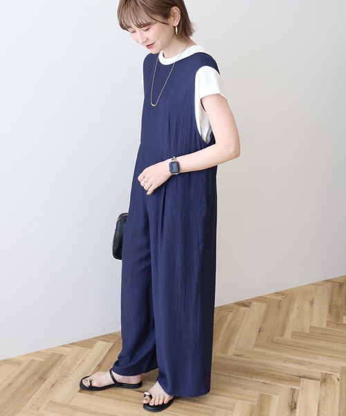 AMERICAN HOLIC（アメリカンホリック）の「バックシャンオールインワン（つなぎ/オールインワン・レディース・ブラック/ネイビー/カーキ・L/M）」の12枚目の写真