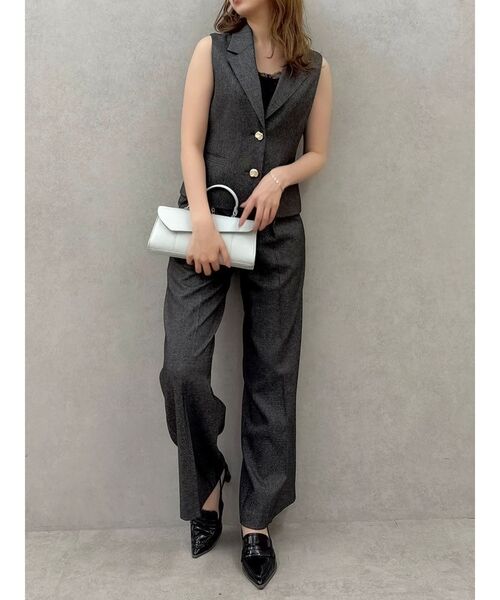 dazzlin（ダズリン）の「ショートジレ（ベスト・レディース・キャメル/チャコールグレー・FREE）」の14枚目の写真