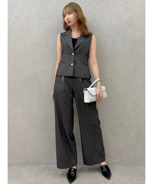 dazzlin（ダズリン）の「ショートジレ（ベスト・レディース・キャメル/チャコールグレー・FREE）」の16枚目の写真