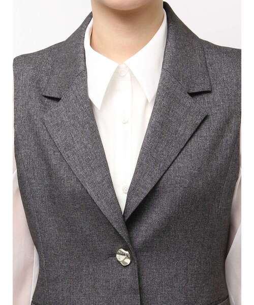 dazzlin（ダズリン）の「ショートジレ（ベスト・レディース・キャメル/チャコールグレー・FREE）」の22枚目の写真