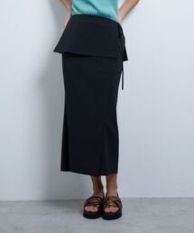 新品未使用タグ付き　ランバンオンブルー赤 膝丈タイトスカート サイズ38 ランバン オン ブルー LANVIN en Bleu 【大きいサイズ】トラック