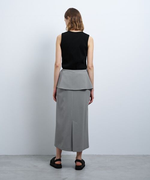 LANVIN en Bleu（ランバンオンブルー）の「トリクシオンラップスカート（スカート・レディース・グレー/ブラック・38）」の5枚目の写真
