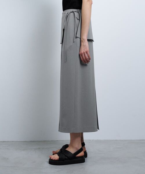 LANVIN en Bleu（ランバンオンブルー）の「トリクシオンラップスカート（スカート・レディース・グレー/ブラック・38）」の6枚目の写真