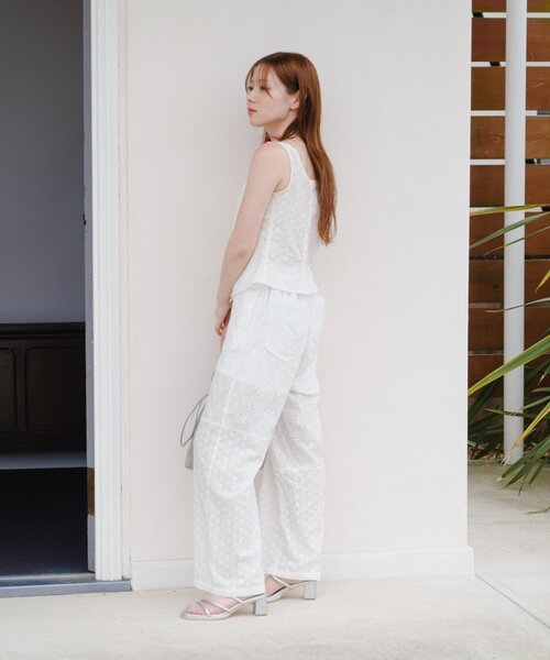 Kastane パンツ レースパッチワークパンツ レディース