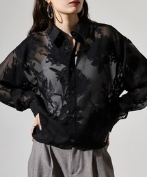 シースルー」に該当するトップス（花柄・ボタニカル柄）ファッション