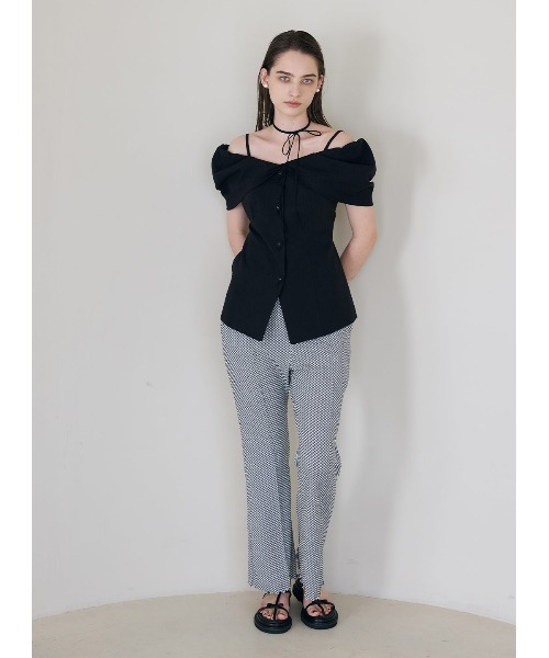 COEL（コエル）の「メロウフレアパンツ（その他パンツ・レディース・ブラック/チェック・38/36）」の8枚目の写真