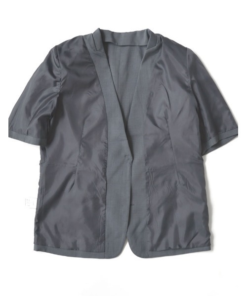 セール】リネンライク半袖テーラードジャケット（テーラードジャケット