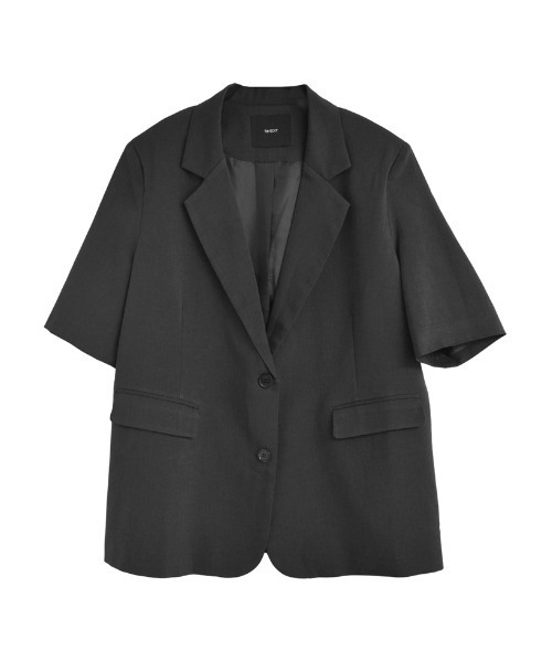 セール】リネンライク半袖テーラードジャケット（テーラード