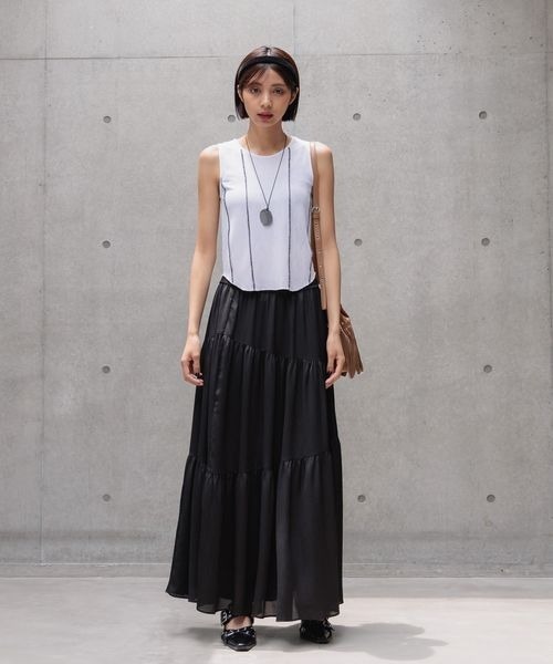 PAGEBOY(ページボーイ)の「ハイショクパイピングノースリーブ(タンクトップ・レディース・ブラック/オフホワイト/グリーン系その他4・FREE)」の11枚目の写真