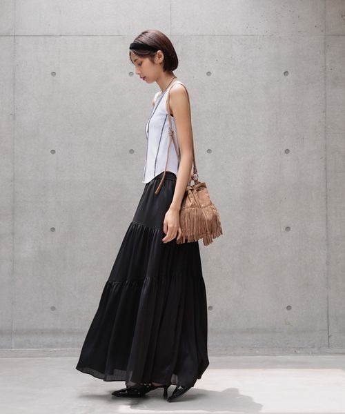 PAGEBOY(ページボーイ)の「ハイショクパイピングノースリーブ(タンクトップ・レディース・ブラック/オフホワイト/グリーン系その他4・FREE)」の10枚目の写真