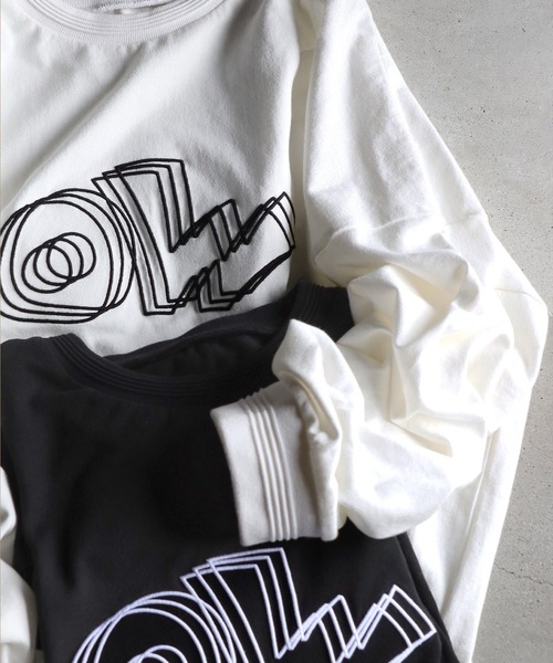 antiqua（アンティカ）の「ふくれデザインロゴロンT（Tシャツ/カットソー・レディース・ブラック/ホワイト・P/R）」の15枚目の写真
