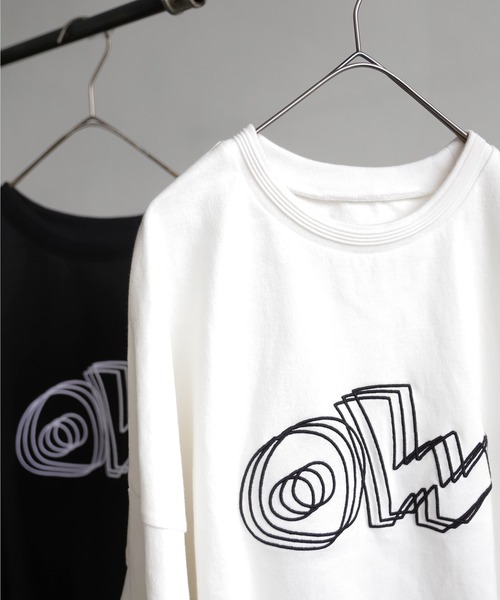 antiqua（アンティカ）の「ふくれデザインロゴロンT（Tシャツ/カットソー・レディース・ブラック/ホワイト・P/R）」の17枚目の写真