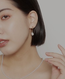 AKEL（アケル）の「【AKEL】アケル/ フープ淡水パールピアス(両耳セット)/金属アレルギー対応ピアス（サージカルステンレス）（ピアス（両耳用））」