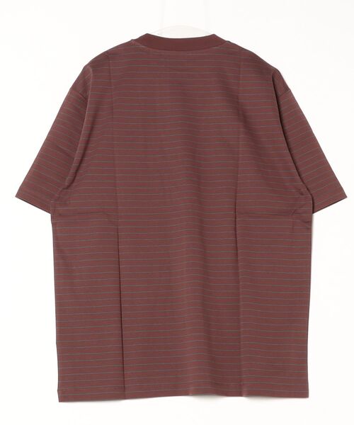 Snow Peak(スノーピーク)の「Snow Peak / OG Cotton Mercerized BD T-Shirt オーガニックコットン シルケット ボーダー Tシャツ(Tシャツ/カットソー・メンズ・ブラウン/ブルー・M/S/L/XL)」の6枚目の写真