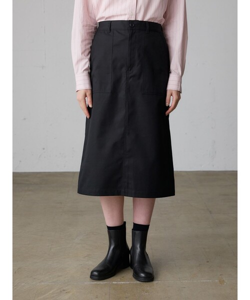 MidiUmi（ミディウミ）の「MidiUmi ベイカースカート（スカート・レディース・ブラック/カーキ・FREE）」の9枚目の写真