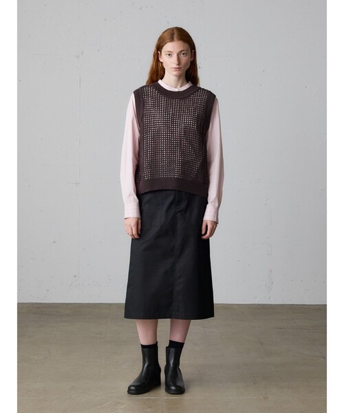 MidiUmi（ミディウミ）の「MidiUmi ベイカースカート（スカート・レディース・ブラック/カーキ・FREE）」の13枚目の写真