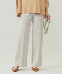 TRギャバチェック柄ストレート パンツ