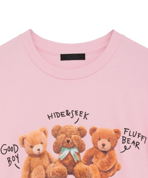 Candy Stripper(キャンディストリッパー)の「PLAYTIME L/S Tシャツ(Tシャツ/カットソー・レディース・オフホワイト/ブラック/ピンク・FREE)」の5枚目の写真