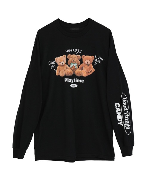 Candy Stripper(キャンディストリッパー)の「PLAYTIME L/S Tシャツ(Tシャツ/カットソー・レディース・オフホワイト/ブラック/ピンク・FREE)」の21枚目の写真