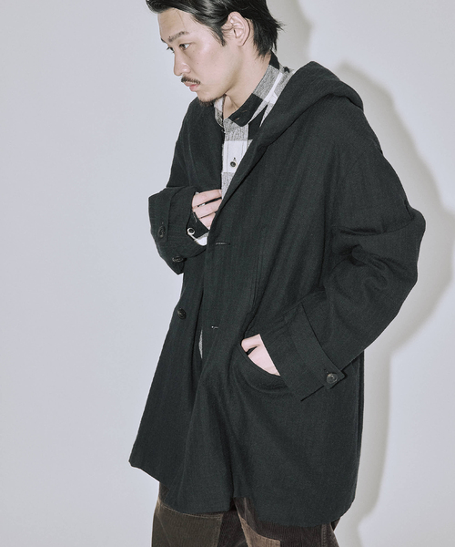 JOURNAL STANDARD J.S HOMESTEAD(ジャーナルスタンダードホームステッド)の「J.S.Homestead / W/L/Si フーディ ロング ジャケット(その他アウター・メンズ・ブラック系その他・MEDIUM/LARGE)」の21枚目の写真