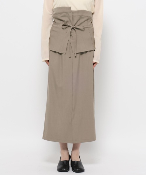 mysty woman(ミスティウーマン)の「コルセットSET2Pスカート 582382(スカート・レディース・チャコールグレー/ダークベージュ・FREE)」の16枚目の写真