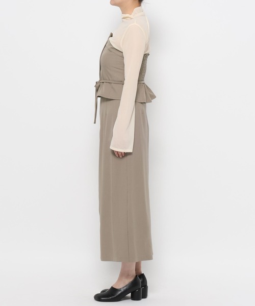 mysty woman(ミスティウーマン)の「コルセットSET2Pスカート 582382(スカート・レディース・チャコールグレー/ダークベージュ・FREE)」の12枚目の写真