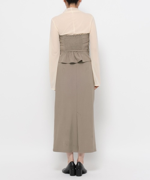 mysty woman(ミスティウーマン)の「コルセットSET2Pスカート 582382(スカート・レディース・チャコールグレー/ダークベージュ・FREE)」の13枚目の写真