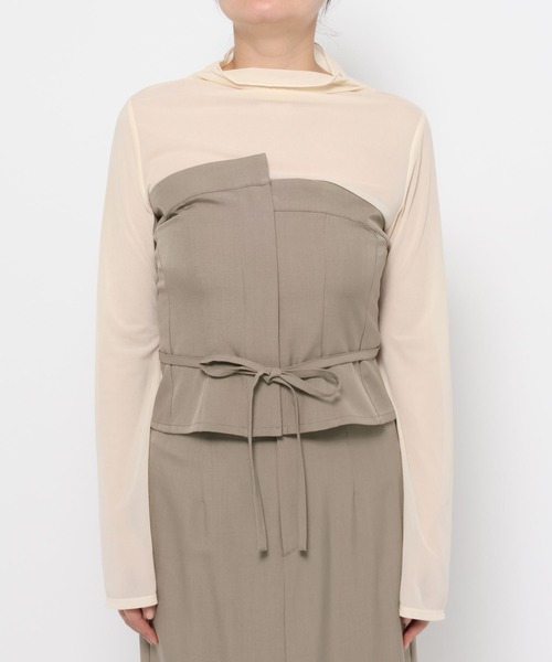 mysty woman(ミスティウーマン)の「コルセットSET2Pスカート 582382(スカート・レディース・チャコールグレー/ダークベージュ・FREE)」の14枚目の写真