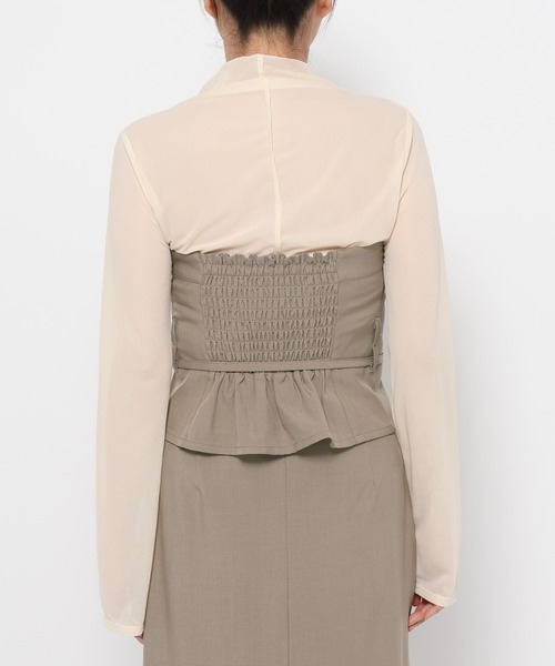 mysty woman(ミスティウーマン)の「コルセットSET2Pスカート 582382(スカート・レディース・チャコールグレー/ダークベージュ・FREE)」の15枚目の写真