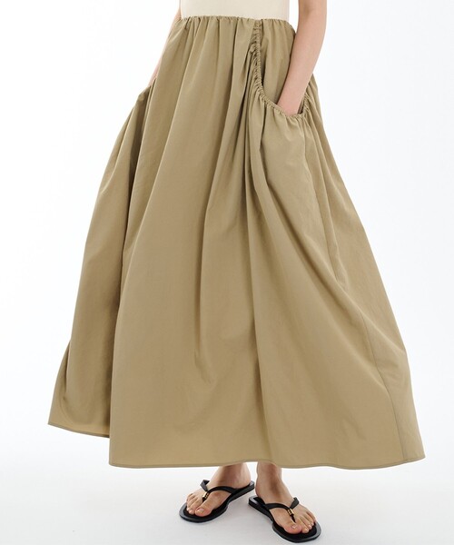 PUBLIC TOKYO（パブリックトウキョウ）の「ドッキングフレアワンピ（ワンピース・レディース・ワイン/ブラック/ホワイト・1/2）」の6枚目の写真