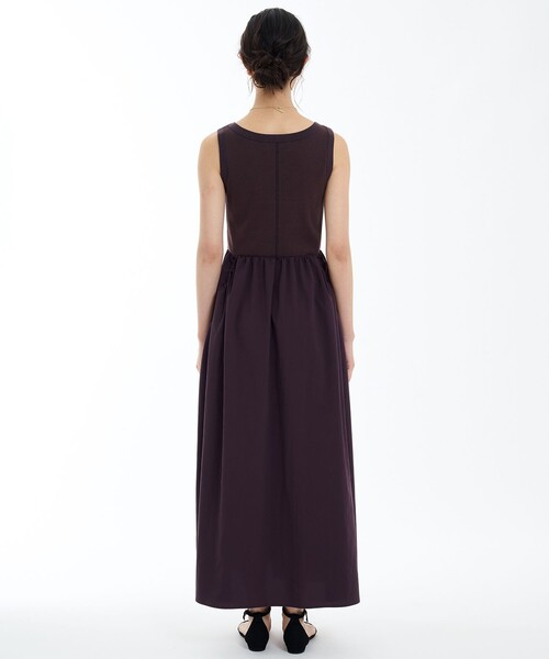 PUBLIC TOKYO（パブリックトウキョウ）の「ドッキングフレアワンピ（ワンピース・レディース・ワイン/ブラック/ホワイト・1/2）」の18枚目の写真