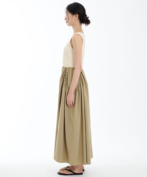 PUBLIC TOKYO（パブリックトウキョウ）の「ドッキングフレアワンピ（ワンピース・レディース・ワイン/ブラック/ホワイト・1/2）」の14枚目の写真