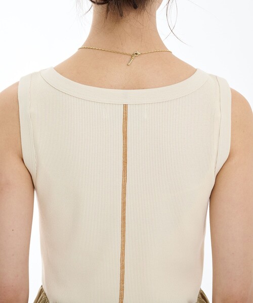 PUBLIC TOKYO（パブリックトウキョウ）の「ドッキングフレアワンピ（ワンピース・レディース・ワイン/ブラック/ホワイト・1/2）」の19枚目の写真