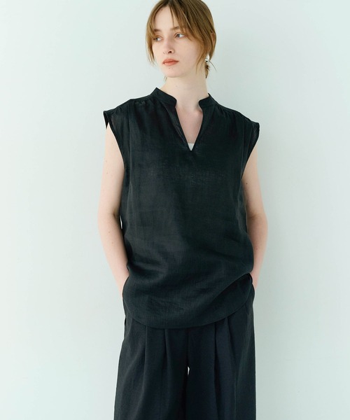 N.O.R.C(ノーク)の「リネンスキッパーブラウス(シャツ/ブラウス・レディース・ホワイト/レッド/ベージュ/ブラック・フリー)」の1枚目の写真