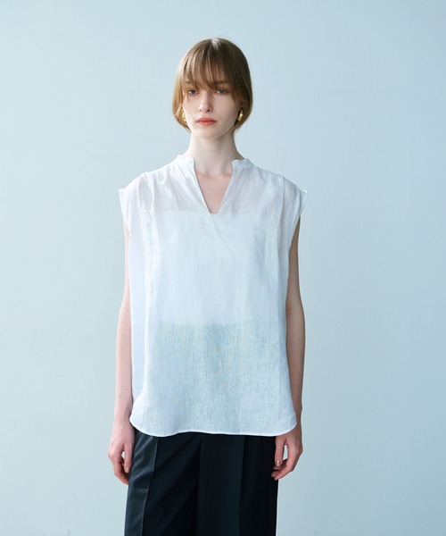 N.O.R.C(ノーク)の「リネンスキッパーブラウス(シャツ/ブラウス・レディース・ホワイト/レッド/ベージュ/ブラック・フリー)」の7枚目の写真