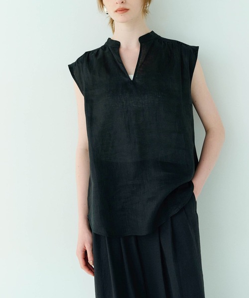 N.O.R.C(ノーク)の「リネンスキッパーブラウス(シャツ/ブラウス・レディース・ホワイト/レッド/ベージュ/ブラック・フリー)」の10枚目の写真