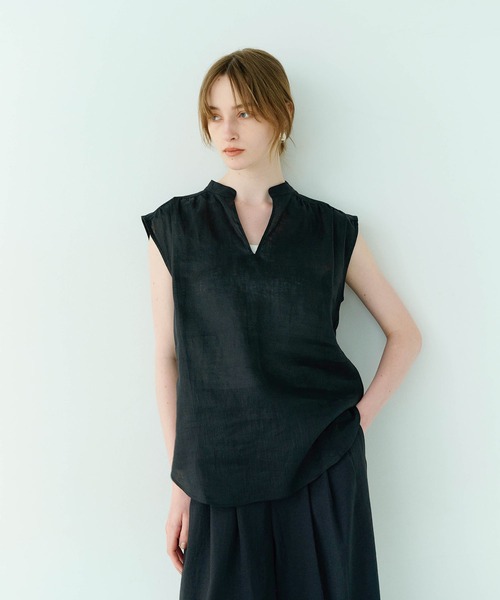 N.O.R.C(ノーク)の「リネンスキッパーブラウス(シャツ/ブラウス・レディース・ホワイト/レッド/ベージュ/ブラック・フリー)」の8枚目の写真