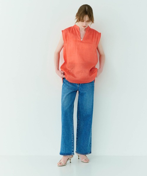 N.O.R.C(ノーク)の「リネンスキッパーブラウス(シャツ/ブラウス・レディース・ホワイト/レッド/ベージュ/ブラック・フリー)」の12枚目の写真