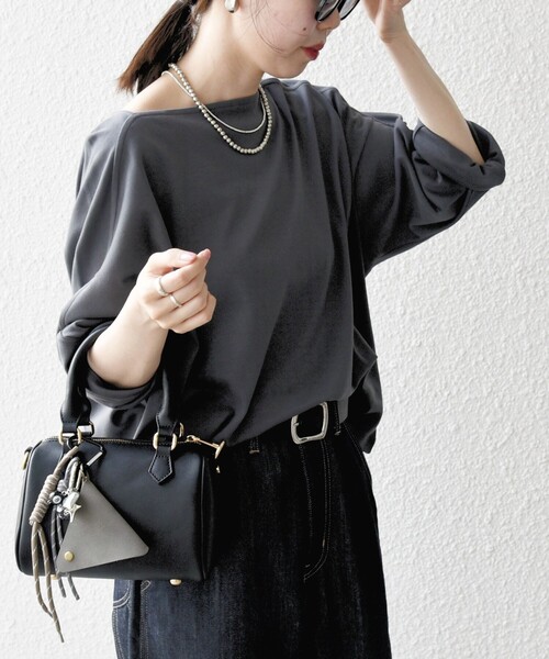 SHIPS for women / シップスウィメン SHIPS any:〈接触冷感/汗染み防止加工/洗濯機可能〉ボートネック ワイド ロンTEE セール】SHIPS any:〈接触冷感/汗染み防止加工/洗濯機可能