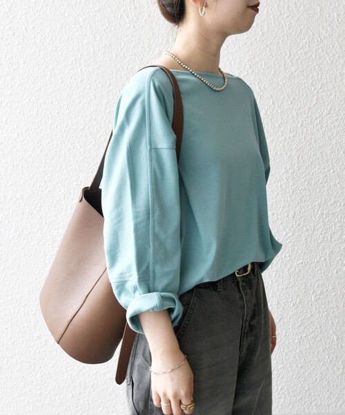 SHIPS for women / シップスウィメン SHIPS any:〈接触冷感/汗染み防止加工/洗濯機可能〉ボートネック ワイド ロンTEE セール】SHIPS any:〈接触冷感/汗染み防止加工/洗濯機可能