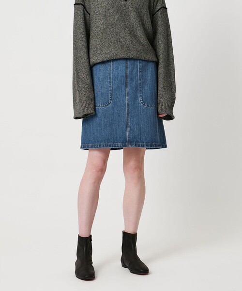 Steven Alan（スティーブンアラン）の「＜Steven Alan＞コットン デニム ミニスカート（デニムスカート・レディース・ライトブルー/ネイビー・S/M/L）」の2枚目の写真