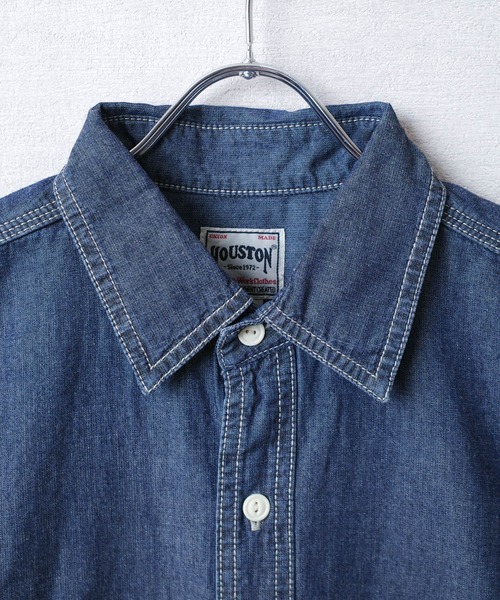 HOUSTON(ヒューストン)の「【T13】【HOUSTON】USN COTTON S/S WORK SHIRT 41084(シャツ/ブラウス・メンズ・ブルー系その他/ブルー系その他2/インディゴブルー・MEDIUM/LARGE/X-LARGE)」の7枚目の写真