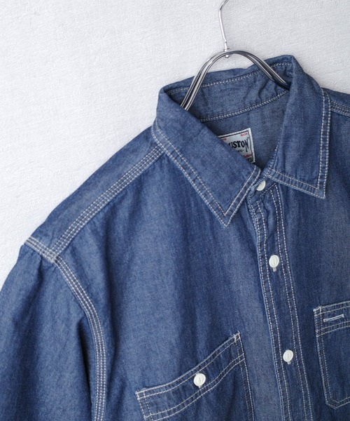 HOUSTON(ヒューストン)の「【T13】【HOUSTON】USN COTTON S/S WORK SHIRT 41084(シャツ/ブラウス・メンズ・ブルー系その他/ブルー系その他2/インディゴブルー・MEDIUM/LARGE/X-LARGE)」の9枚目の写真