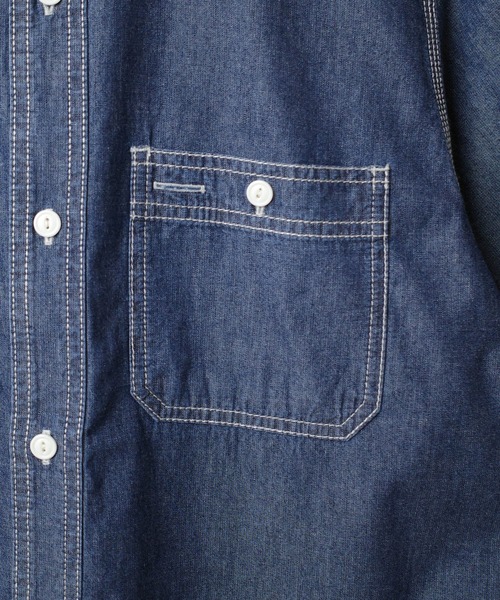 HOUSTON(ヒューストン)の「【T13】【HOUSTON】USN COTTON S/S WORK SHIRT 41084(シャツ/ブラウス・メンズ・ブルー系その他/ブルー系その他2/インディゴブルー・MEDIUM/LARGE/X-LARGE)」の12枚目の写真