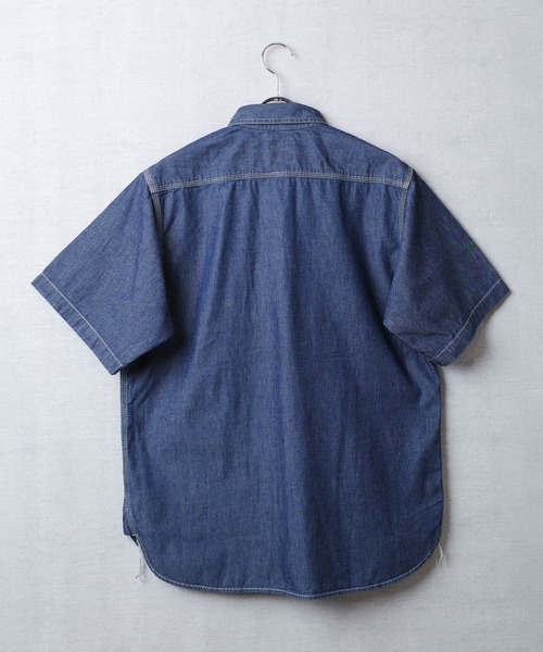 HOUSTON(ヒューストン)の「【T13】【HOUSTON】USN COTTON S/S WORK SHIRT 41084(シャツ/ブラウス・メンズ・ブルー系その他/ブルー系その他2/インディゴブルー・MEDIUM/LARGE/X-LARGE)」の4枚目の写真